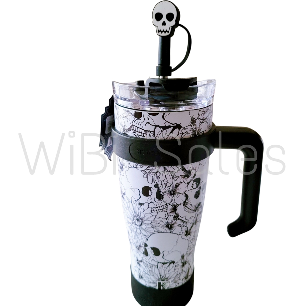 Tumbler Skull Design Travel Mug with Handle - NWT